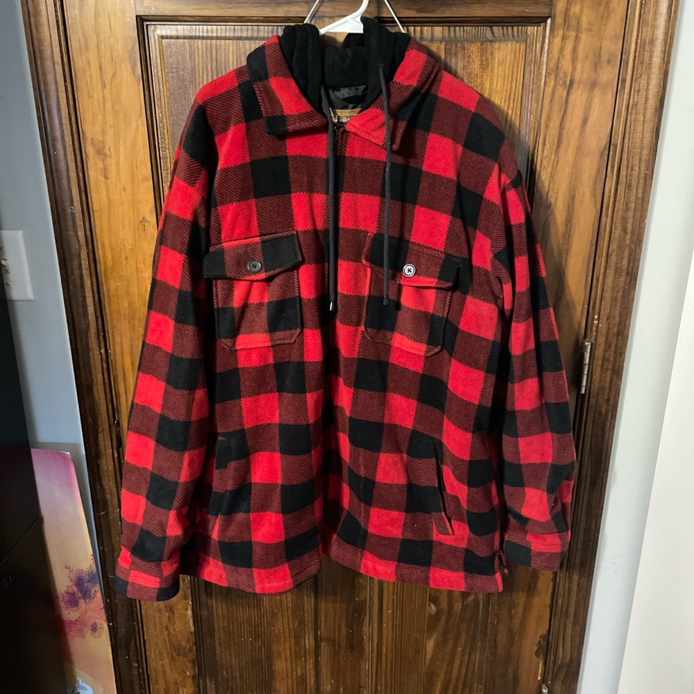 Vintage plaid flannel coat